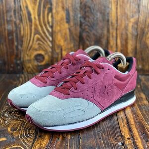 Converse Malden Racer OX Men Sneakers Maroon‎ Grey Suede Shoe 144573C Size 11